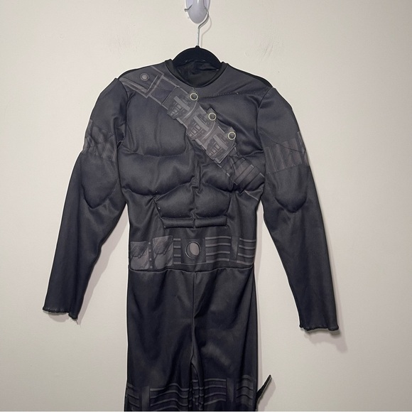 Boys Black Ninja Gi Joe halloween Costume with Muscle Chest & Knife Size 8-10 - Picture 3 of 10